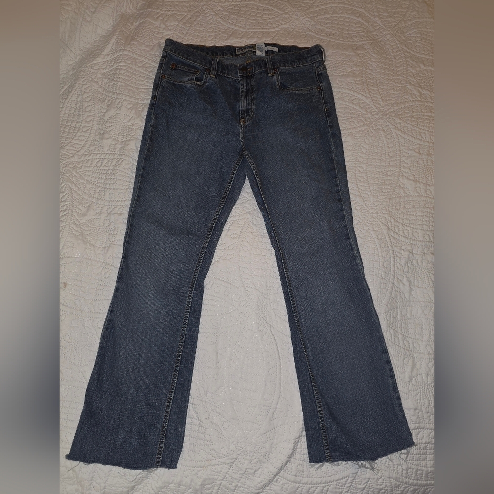 Vintage Old Navy 2000s Y2K 10" Low Rise Bootcut Blue Jeans